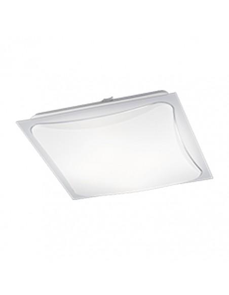 Plafón LED de techo cuadrado de color blanco y metal para instalar en superficie | LeonLeds Iluminación