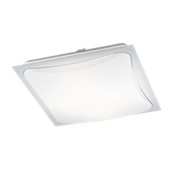 Plafón LED de techo cuadrado de color blanco y metal para instalar en superficie | LeonLeds Iluminación