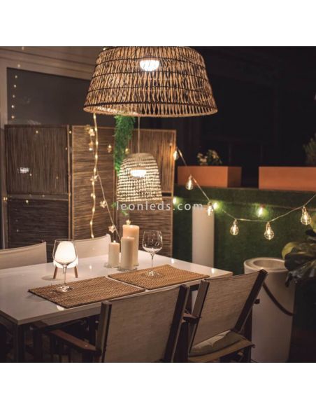 Luminária de teto Natural Amalfi 50cm ambiente