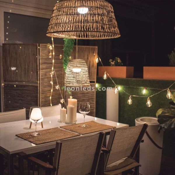 Lámpara de techo Natural Amalfi 50cm ambiente