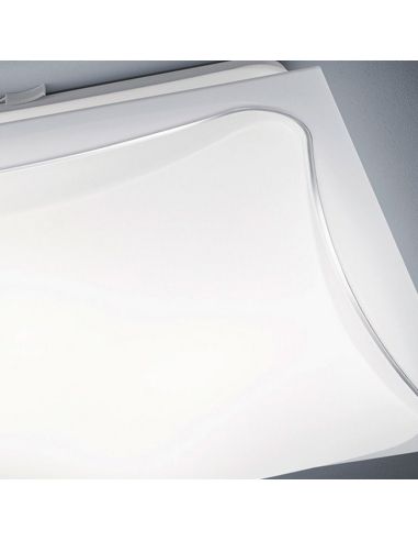 Plafón LED de techo cuadrado de color blanco y metal para instalar en superficie | LeonLeds Iluminación