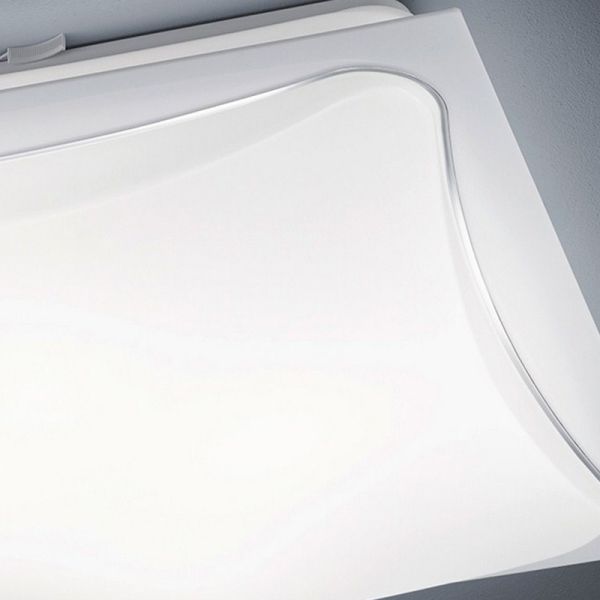 Plafón LED de techo cuadrado de color blanco y metal para instalar en superficie | LeonLeds Iluminación