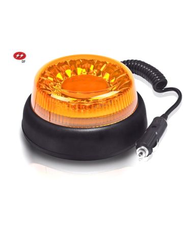 Rotativo LED Extraplano Plano Cree Magnetico Imantado Cable en espiral con conector de mechero Base Plana  FT100 MAG M30| LeonLe
