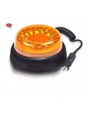Rotativo con led CREE Magnetico Extraplano Homologado Ambar 1 Destellos LED Conector mechero Cable en espiral Hermetico | LeonLe