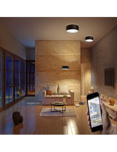 Trio Lighting Hotel plafonnier en tissu 50cm ambiant | LeonLeds.com