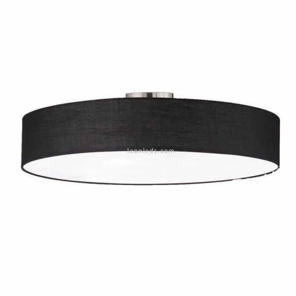 Candeeiro de tecto Trio Lighting Hotel 65cm preto| LeonLeds.com