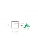 Aplique de pared decorativo blanco con planta artificial Wall dimensiones