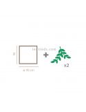 Aplique de pared decorativo blanco con planta artificial Wall dimensiones Wall 18