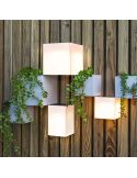 Aplique de pared decorativo blanco con planta artificial Wall pot