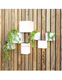 Aplique de pared decorativo blanco con planta artificial Wall pot ambiente