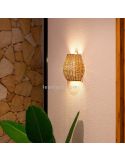Aplique LED exterior natural sin cables Saona 25 wall ambiente