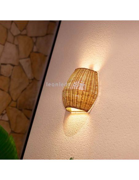 Aplique LED exterior natural sin cables Saona 25 wall exterior