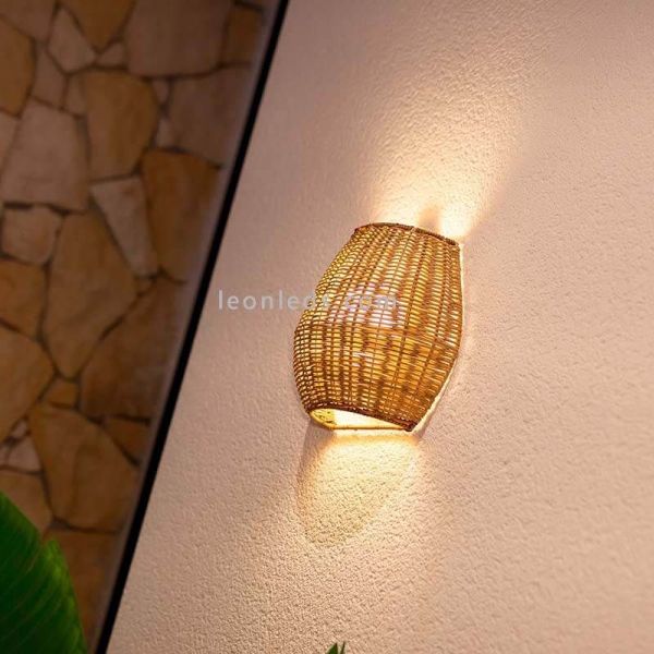 Aplique LED exterior natural sin cables Saona 25 wall exterior