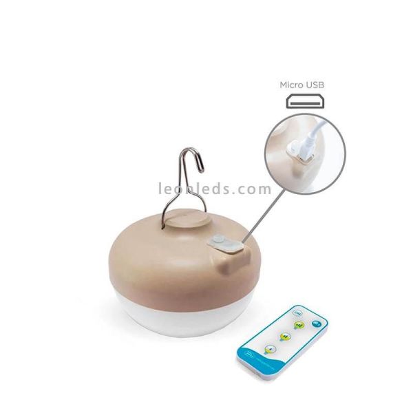 Saona 25 lâmpada de parede cereja natural ao ar livre LED lâmpada de parede sem fio