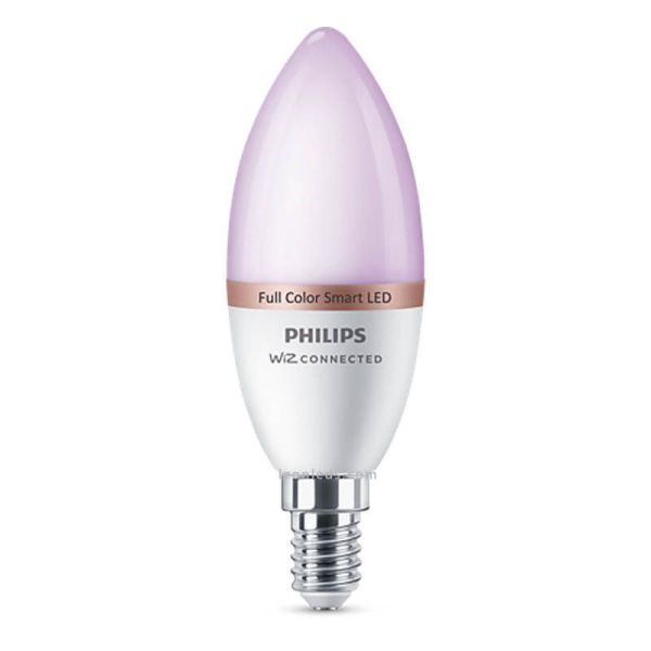 Bombilla LED Vela RGB con Wiz, Wi-Fi y Bluetooth Regulable E14 Eglo |  LeonLeds