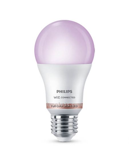 Bombilla LED RGB con Wiz y Wi-Fi y Bluetooth Regulable A60 E27 60W Philips | LeonLeds
