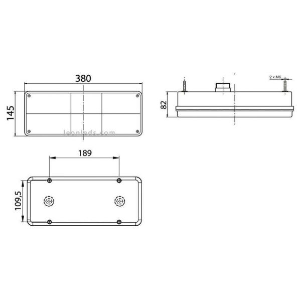 Dimensões da Lanterna Traseira para Iveco Daily Original Substituição Esquerda | leonleds