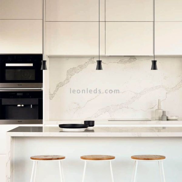 Ambiente Suspension LED 12,5W réglable en hauteur Pagoda noir Mantra | leonleds