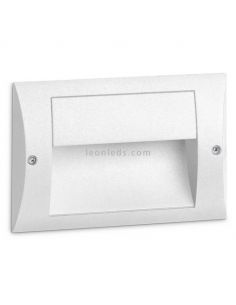 Baliza Empotrable Exterior LED Blanca Brillante 4W 3000K Lara Horizontal | LeonLeds