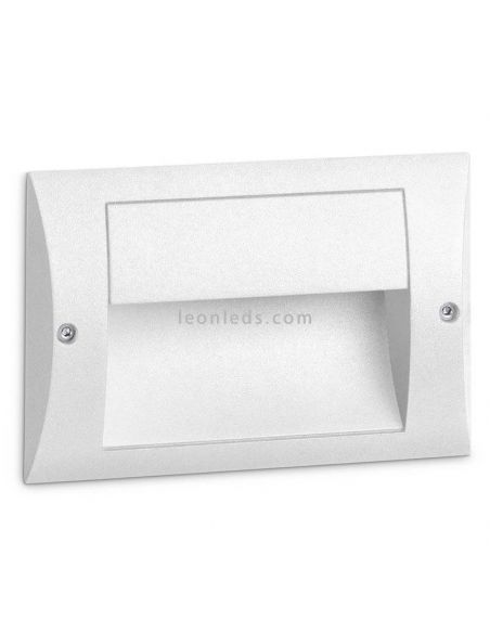 Baliza Empotrable Exterior LED Blanca Brillante 4W 3000K Lara Horizontal | LeonLeds