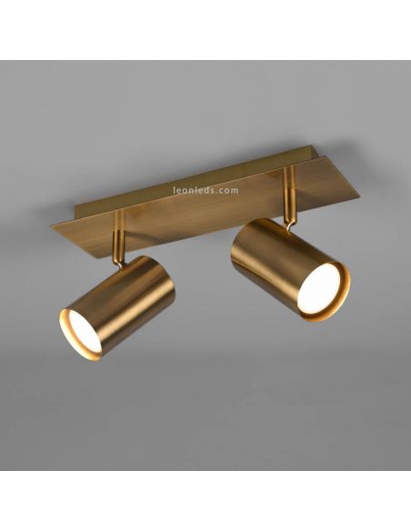 Regleta con 2 luces Marley 2 X GU10 802400201 Bronce Viejo | LeonLeds