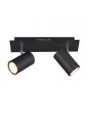 Regleta con 2 luces Marley 2 X GU10 802400201 Negro | LeonLeds
