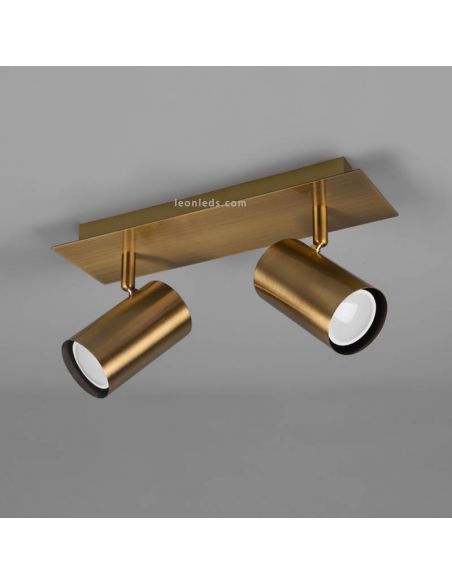 Regleta con 2 luces Marley 2 X GU10 802400201 Bronce Viejo | LeonLeds