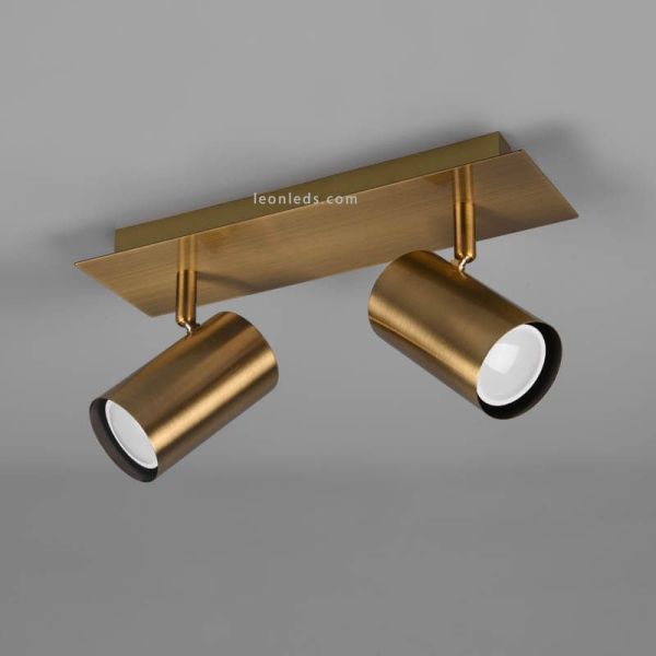 Regleta con 2 luces Marley 2 X GU10 802400201 Bronce Viejo | LeonLeds