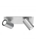 Regleta con 2 luces Marley 2 X GU10 802400201 Niquel Mate | LeonLeds