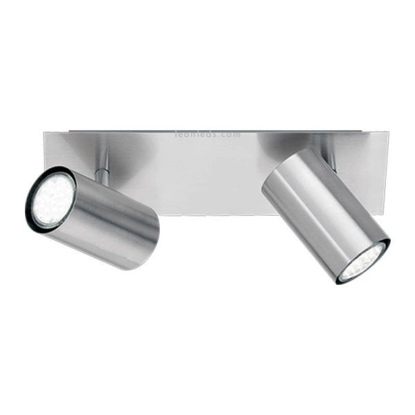 Regleta con 2 luces Marley 2 X GU10 802400201 Niquel Mate | LeonLeds