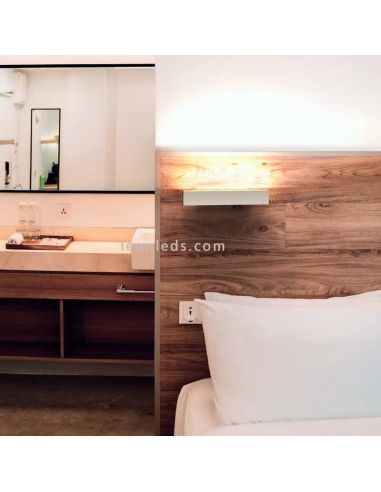 Aplique LED Hanok blanco pequeño 14W ambiente