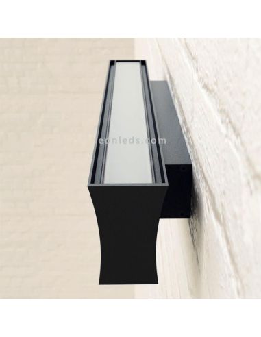 Aplique LED Hanok minimalista negro...