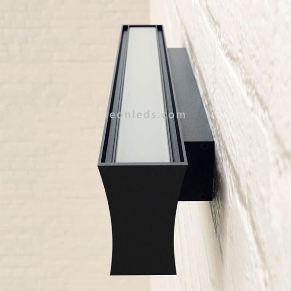 Aplique LED Hanok minimalista negro...