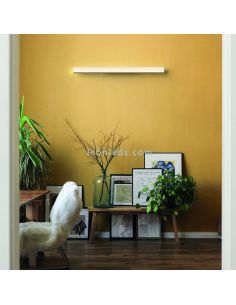 Aplique LED minimalista blanco Hanok alargado 38W 2