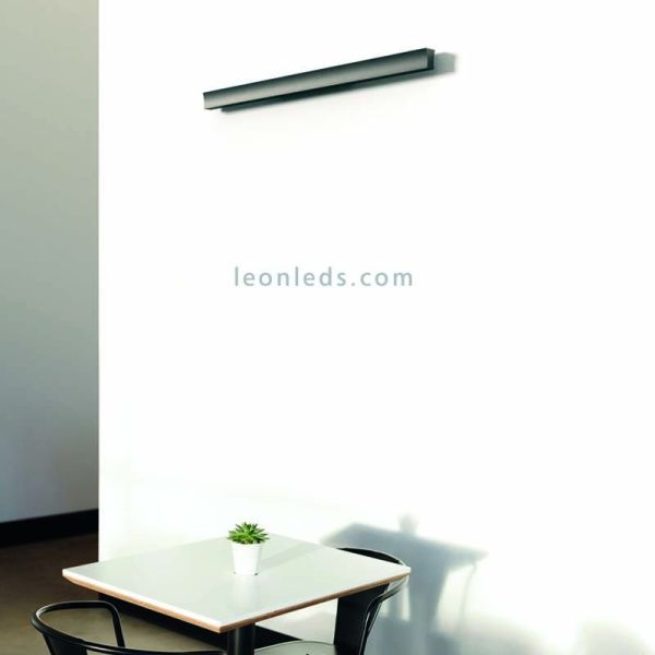 Aplique de pared LED Hanok grande negro 38W ambiente haz de luz hacia abajo