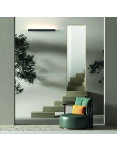 Aplique de pared LED Hanok grande negro 38W 2
