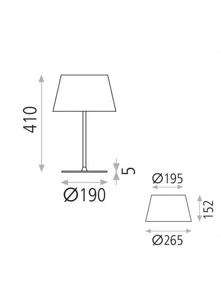 Lámpara de Sobremesa Stilo de 26 cm 1xE27 I LeónLeds Iluminación