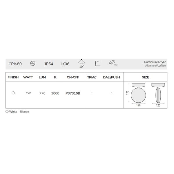 Plafon LED Spectra 7W I LeónLeds Iluminación
