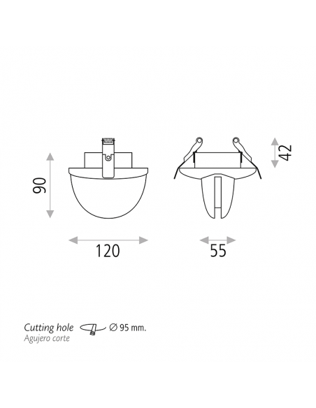 Downlight LED embutido 7W Spectra I LeónLeds Iluminación