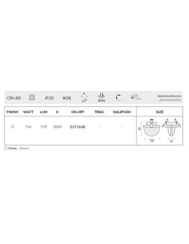 Downlight LED embutido 7W Spectra I LeónLeds Iluminación