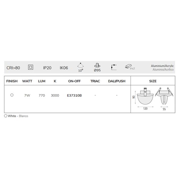 Downlight LED Encastré Spectra 7W I LeónLeds Iluminación