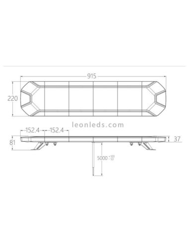 Genehmigte LED-Blinkbrücke amber 915...