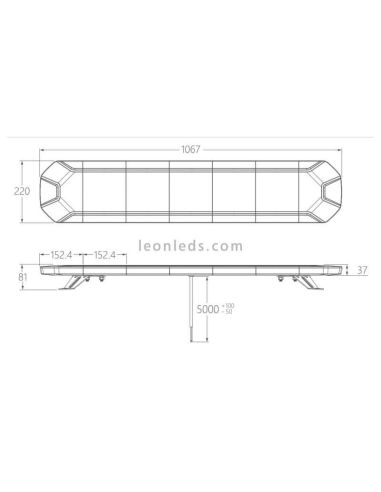 Genehmigte LED-Blinkbrücke amber mit...
