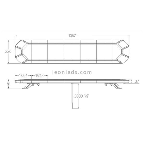 Genehmigte LED-Blinkbrücke amber mit...