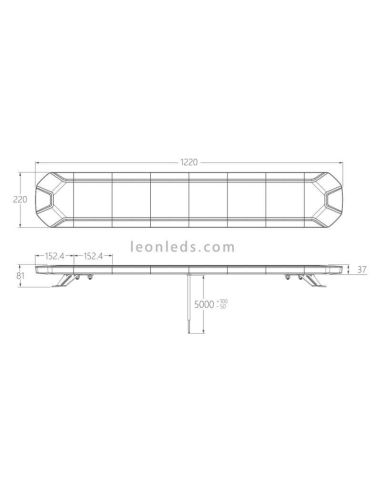 Genehmigte LED-Blinkbrücke amber mit...