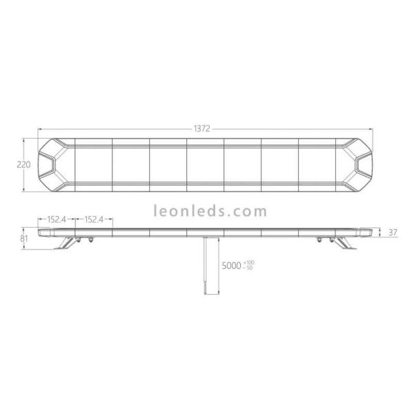 Puente LED Ambar homologado 1524mm 54''