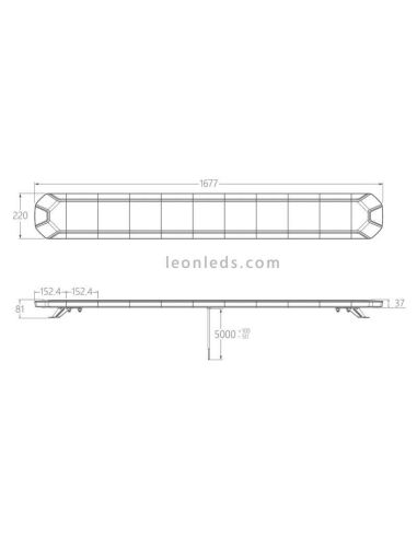 Genehmigte LED-Blinkbrücke amber 1677...