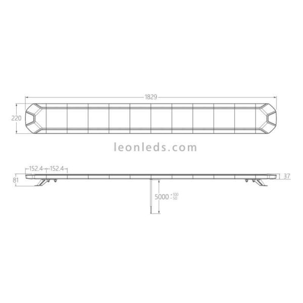 Rampe Lumineuse LED grand Ambre...