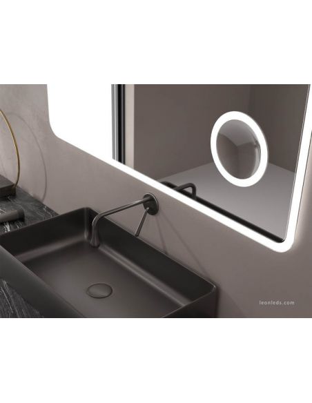 Espejo LED para baño con luz perimetral y Antivaho Palau Eurobath | LeonLeds