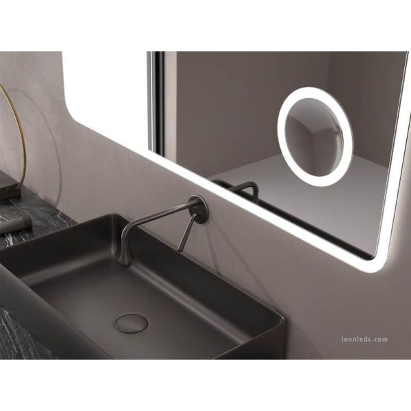 Miroir de salle de bain LED Palau Eurobath avec éclairage périmétrique et antibuée | LeonLeds
